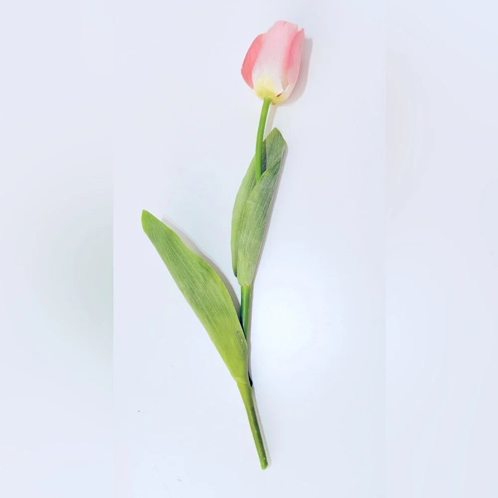SHABBY CHIC Spring Easter Pink Tulip Floral Arrangement Faux Flower LIFELIKE